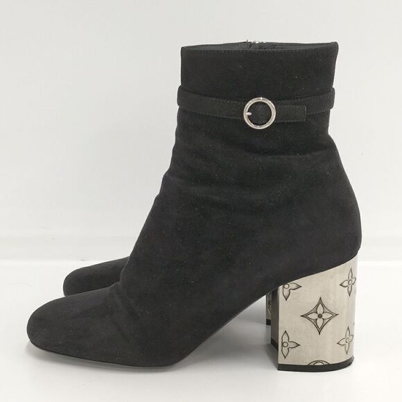 Louis Vuitton Boots Graceline Suede Black - Picture 2 of 10